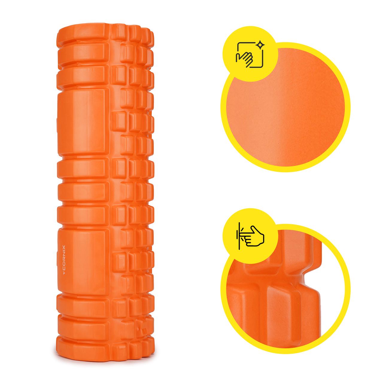 Масажний ролик Cornix EVA 45x14 см XR-0041 Orange (2514759679) - фото 2