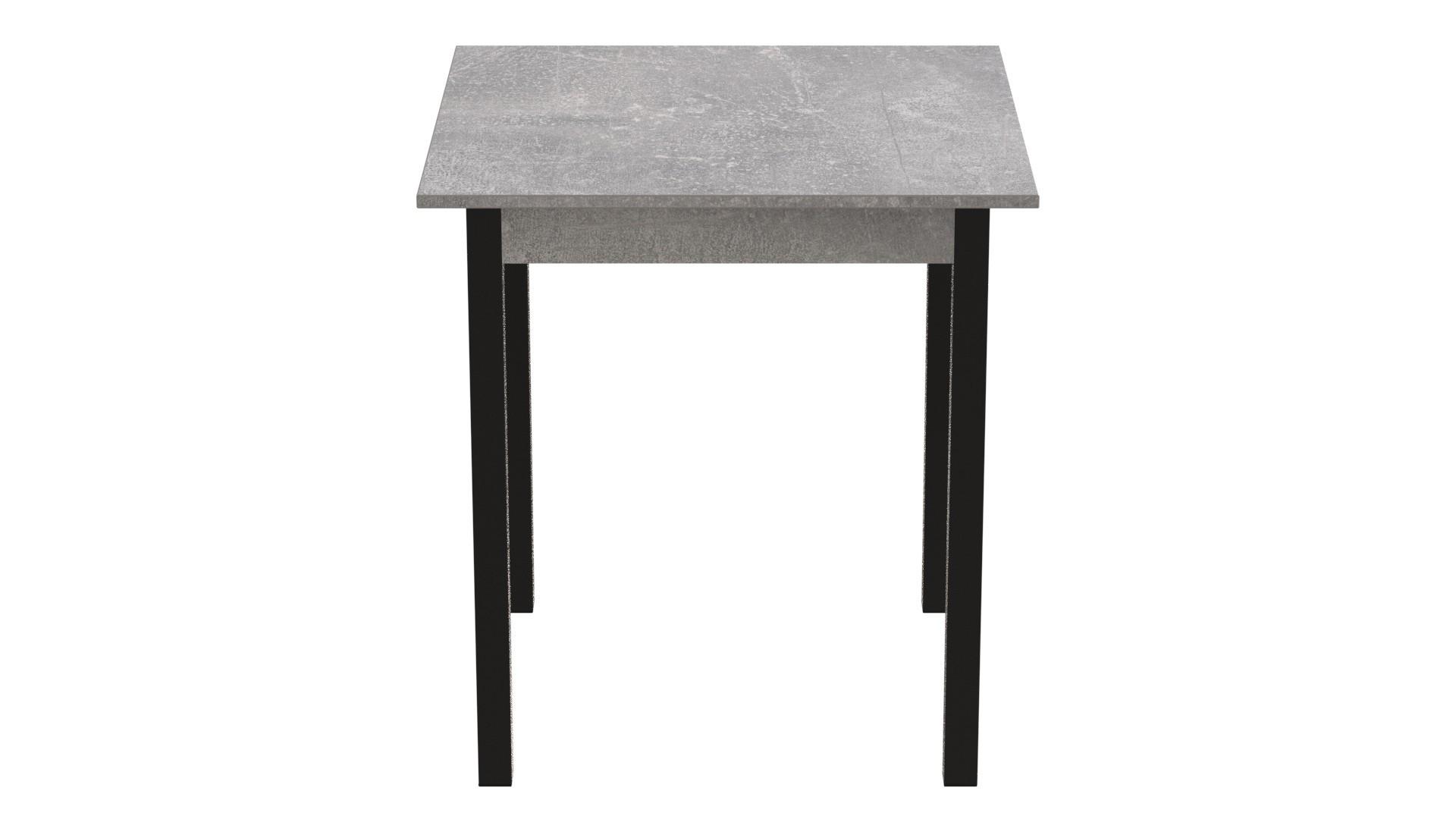 Стол кухонный Ferrum-decor Агата ДСП 16 мм 75x90x90 см Черный/Бетон (FRD-105563)