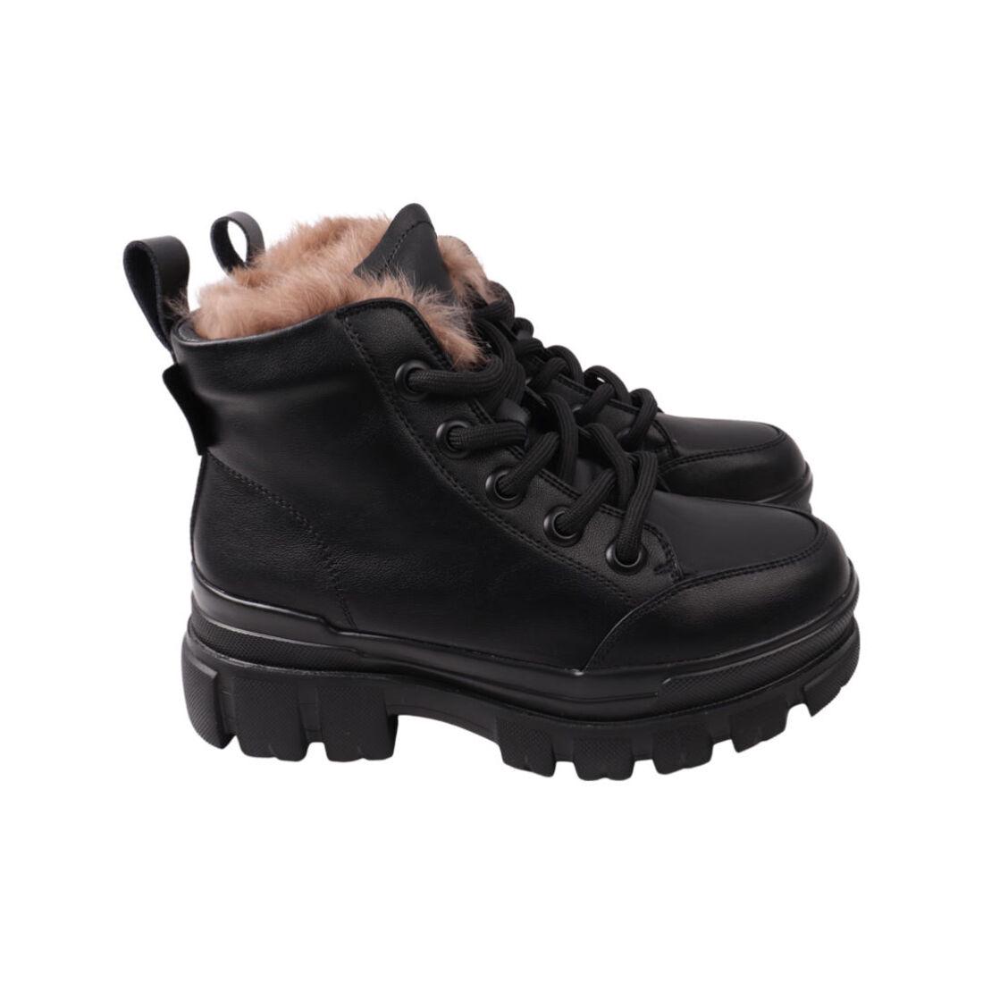 Ботинки женские Vikonty из кожи р. 40 Черный (332-22ZHS)