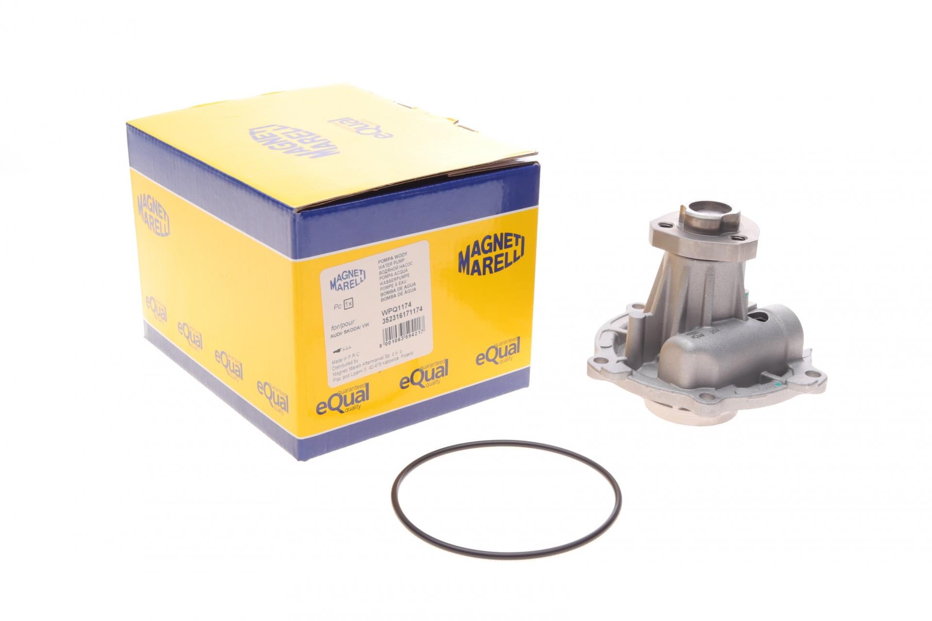 Водяная помпа MAGNETI MARELLI Audi A4/A6/Skoda Felicia/VW Golf/Caddy/Passat/Polo 1.9D/TDI/SDI 95-/Polo 1.7SDI 97-01 WPQ1174 (352316171174)