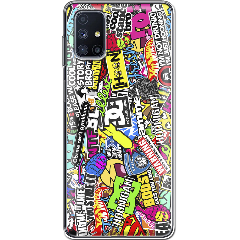 Чехол Boxface Samsung M515 Galaxy M51 Multicolored Inscriptions Прозрачный силикон (40937-up880-40937)