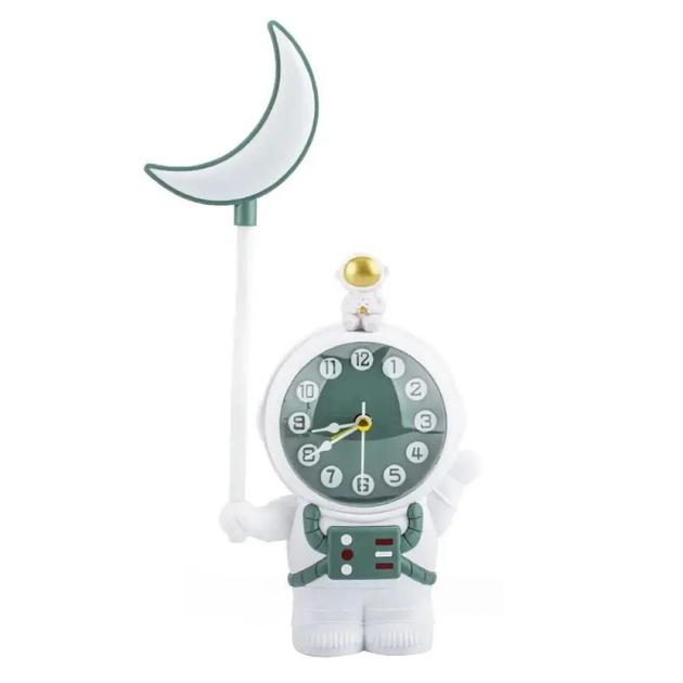 Настольная светодиодная лампа Астронавт с часами