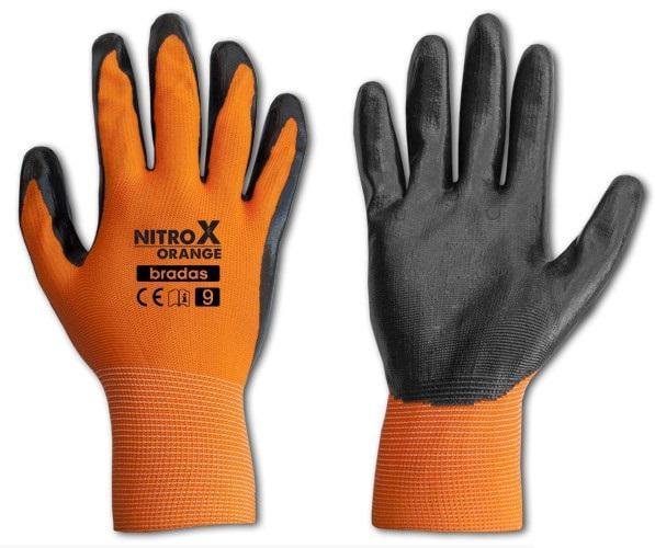 Перчатки защитные Bradas Nitrox нитрил р. 9 Orange (28859)