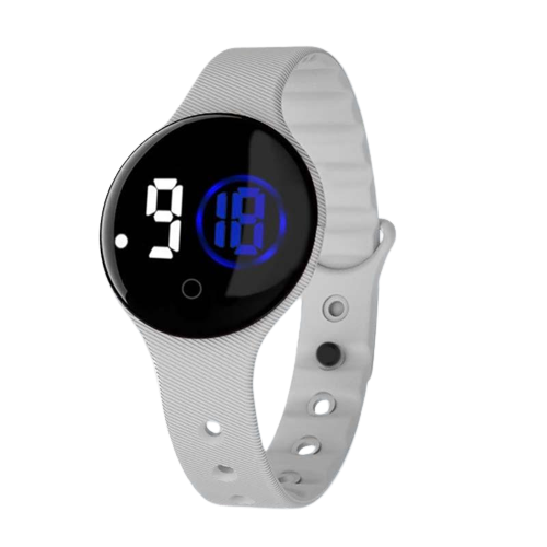 Часы электронные светодиодные сенсорные с большими цифрами водонепроницаемые Серый (1000103)