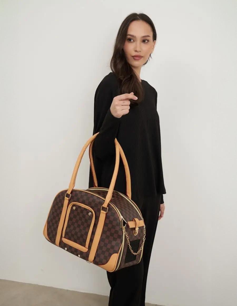 Сумка для переноски домашних питомцев CosmoPet CP-37 43х29х23 см Brown (3_04942) - фото 9