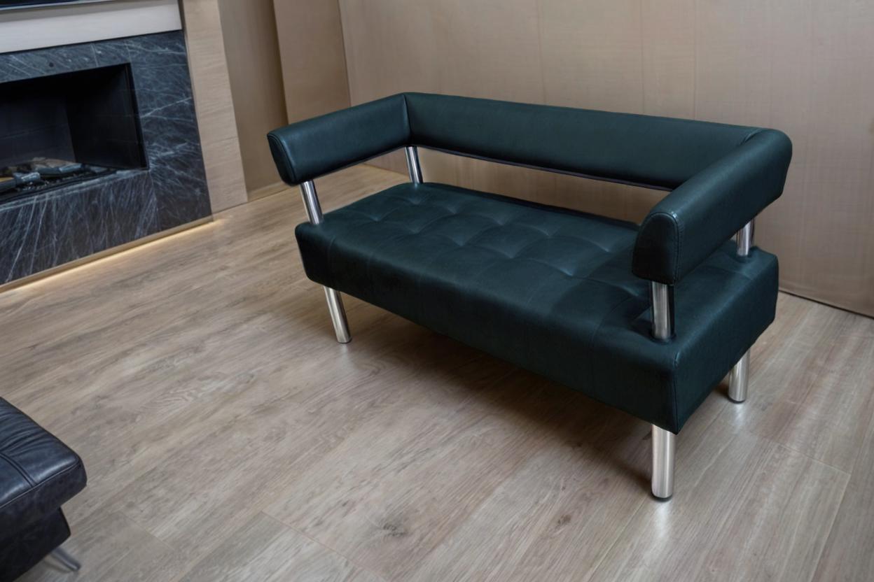 Диван офісний Tobi Sho Комфорт зі спинкою та підлокітниками 1000x530x750 мм шкірозамінник Морська хвиля (2215) - фото 3 Диван офісний Tobi Sho Комфорт зі спинкою та підлокітниками 1000x530x750 мм шкірозамінник Морська хвиля (2215) - фото 3