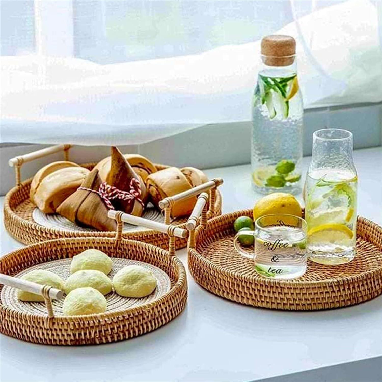 Таця сервірувальна ротангова LET’S RESIN кругла d 22 см - фото 6