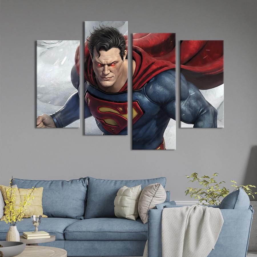 Картина модульная из 4 частей Герой DC Superman L 129x90 см (751-42)