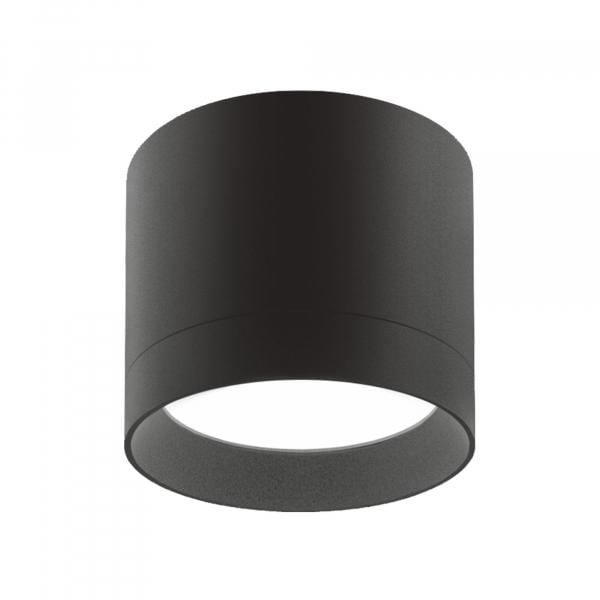 Світильник Videx IP44 під лампу GX53 накладний Чорний (VL-SPF19A-B)