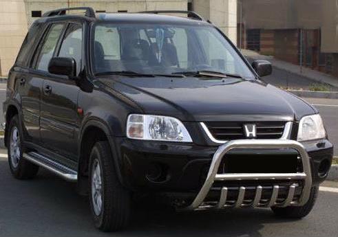 Кенгурятник WT003 нерж.) CAN для Honda CRV 1996-2001 гг. нержавеющая сталь Хром