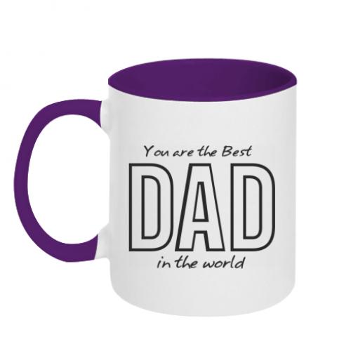 Чашка двухцветная Best dad 320 мл Белый с фиолетовым (7468552-41-142368)