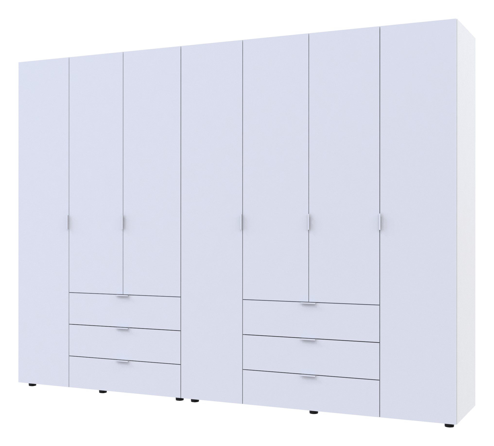 Шкаф для одежды Doros Гелар 2 шт. 271,2х49,5х203,4 см Белый - фото 1 Шкаф для одежды Doros Гелар 2 шт. 271,2х49,5х203,4 см Белый - фото 1