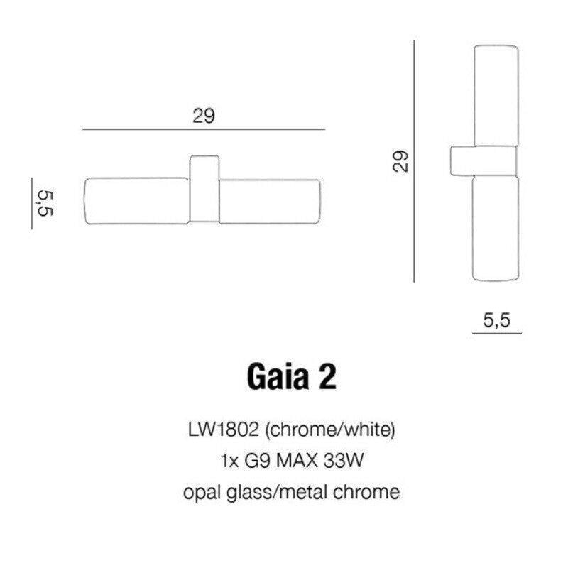 Бра Azzardo Gaia 2 AZ1603 (LW15527-2-CH-WH) - фото 3