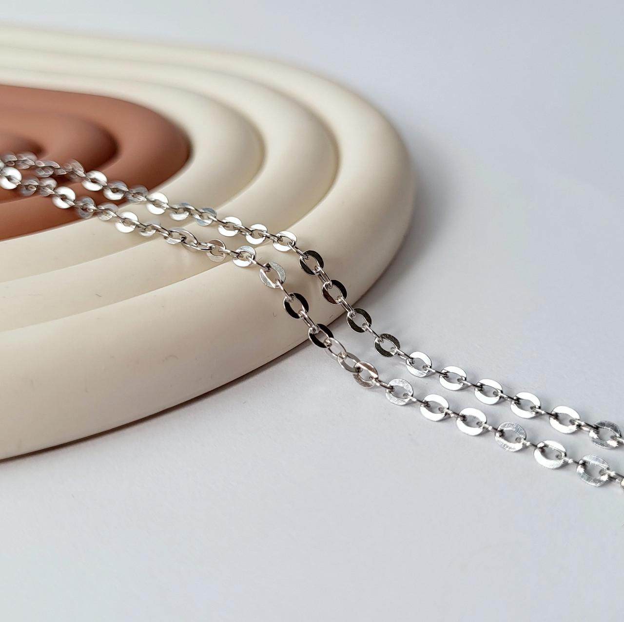 Колье серебряное Якорь Круглый 50 см 925 проба 3,50 г (151р2/50)