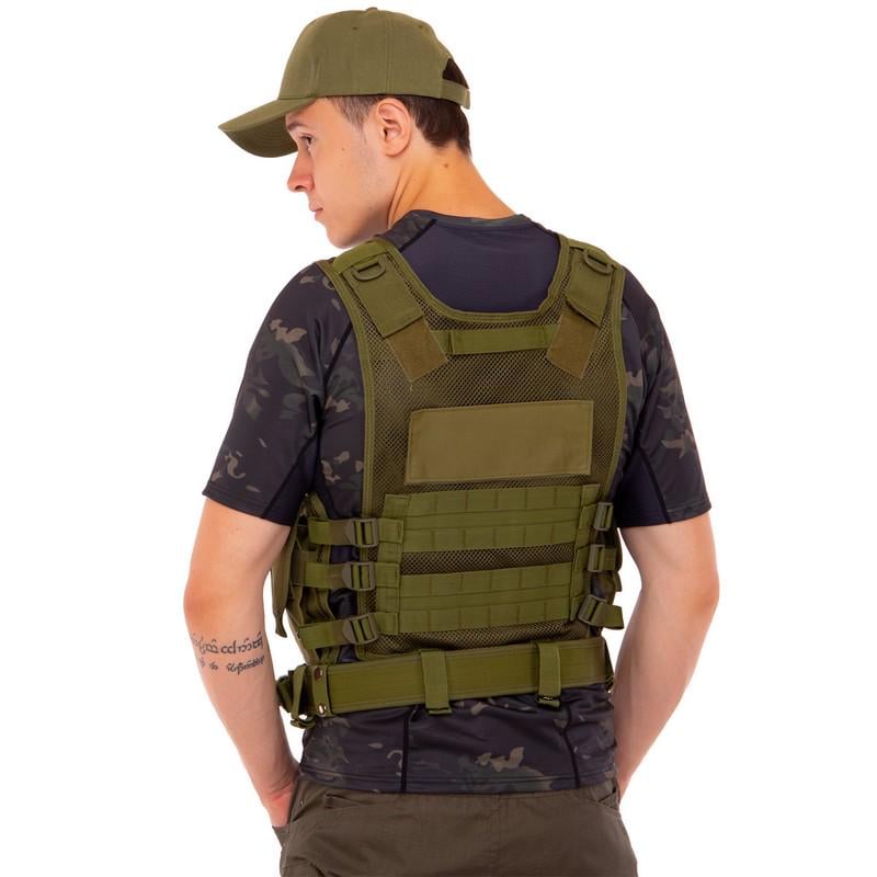 Розвантажувальний жилет універсальний на 8 кишень SP-Sport Оливковий (ZK-27) - фото 6 Розвантажувальний жилет універсальний на 8 кишень SP-Sport Оливковий (ZK-27) - фото 6