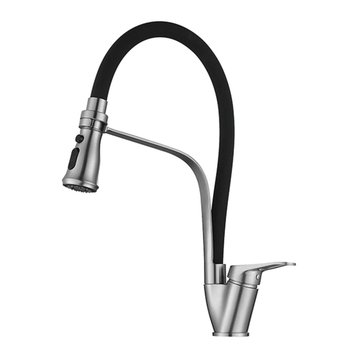 Змішувач для кухні з гнучким гусаком Lambert Pull-Out (LR3044)