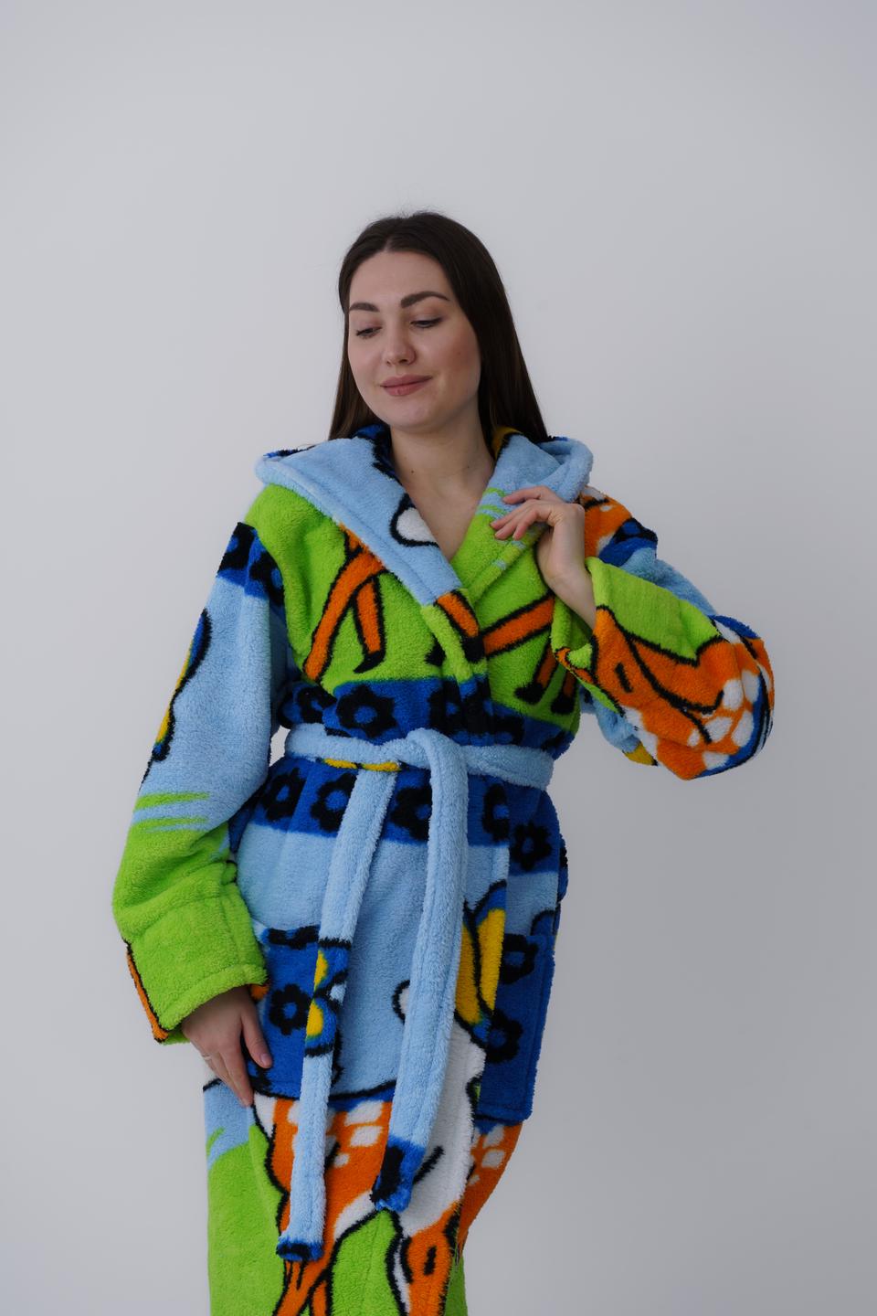 Халат жіночий UT Store Бембі HT03 3XL Блакитний (24524501) - фото 3