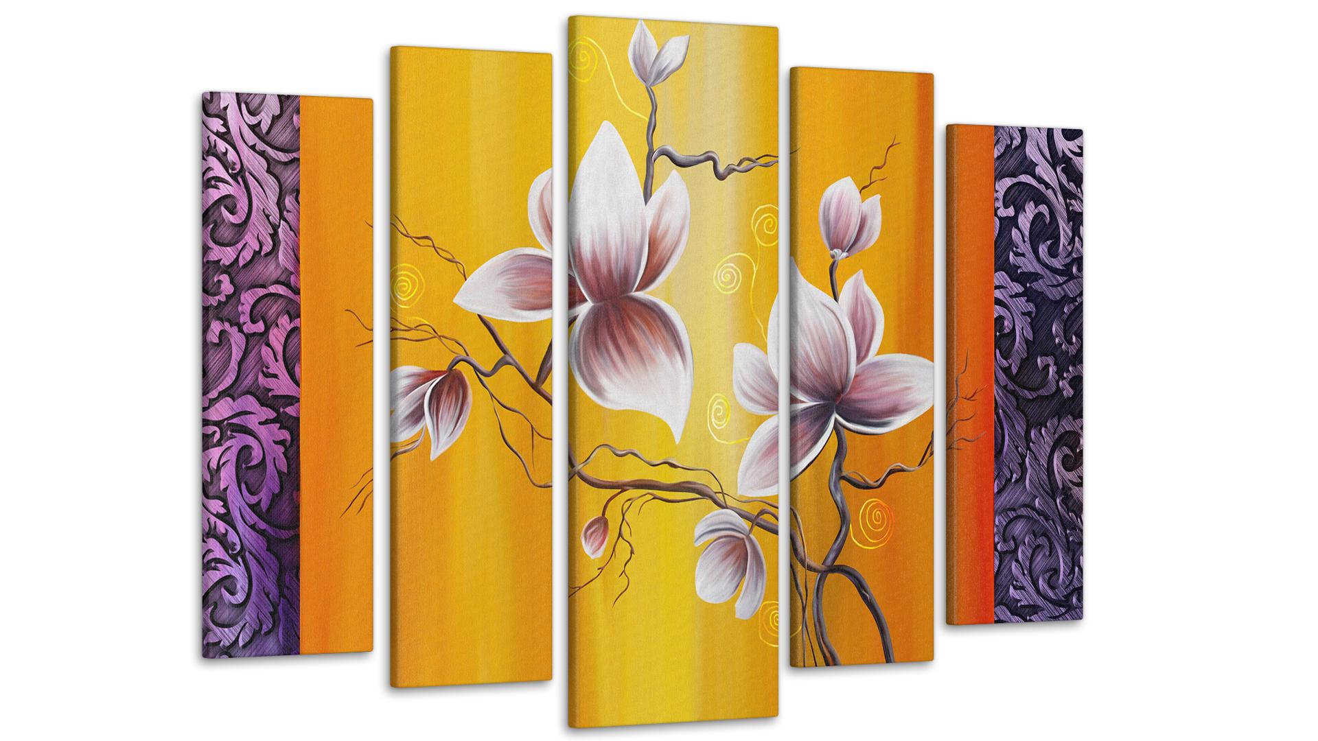 Модульная картина Абстракция Магнолия 80х118 см (Art-153_5)