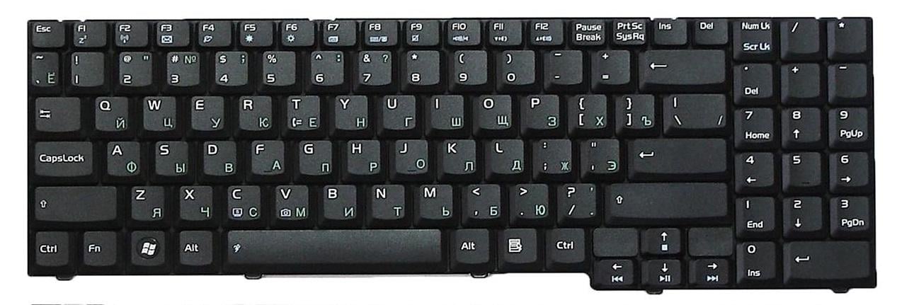 Клавіатура для ноутбука Asus G50 G50V матова (04GNED1KRU00)