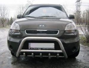 Кенгурятник WT003 60 мм CAN для Kia Soul II 2013-2018 гг. нержавеющая сталь Хром