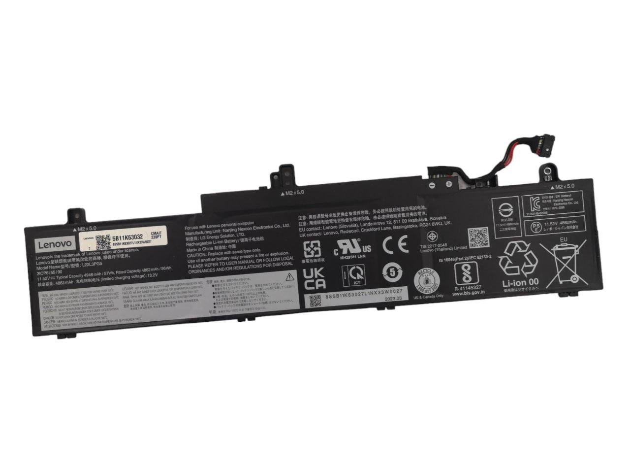 Акумулятор для Lenovo ThinkPad E14 Gen5/L22M3PG5/L22L3PG5 4948 mAh 57Wh (21780382)