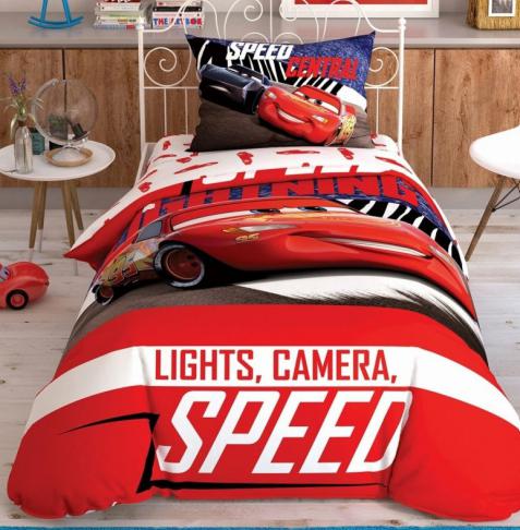 Комплект постільної білизни Tac ранфорс tac-cars-spectator Червоний (2000022279154)