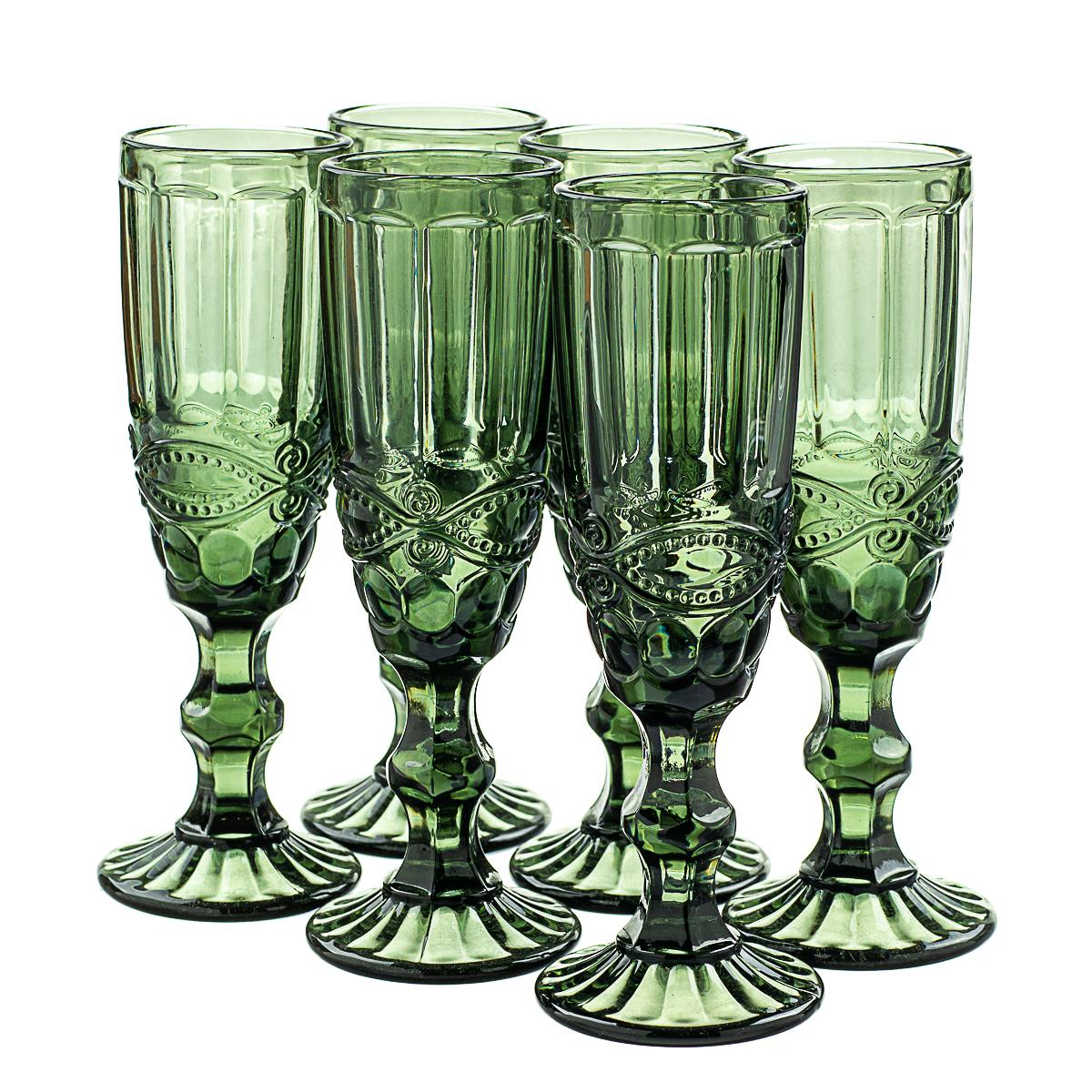 Комплект бокалів для шампанського Elisey Малахіт 6 шт. (8428-035) - фото 2 Комплект бокалів для шампанського Elisey Малахіт 6 шт. (8428-035) - фото 2