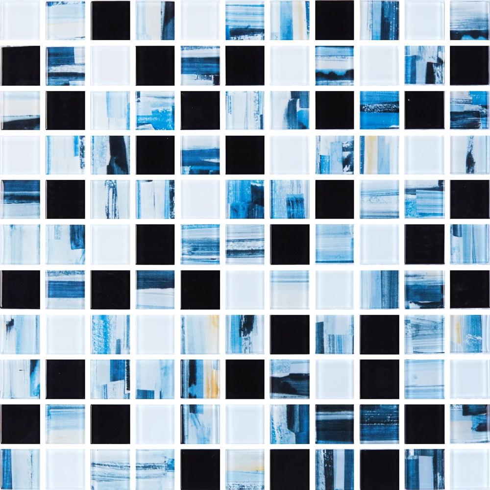 Мозаика стеклянная Kotto Ceramica GMP 0825031 С3 print 36 300х300х8 мм Black/White (003131)