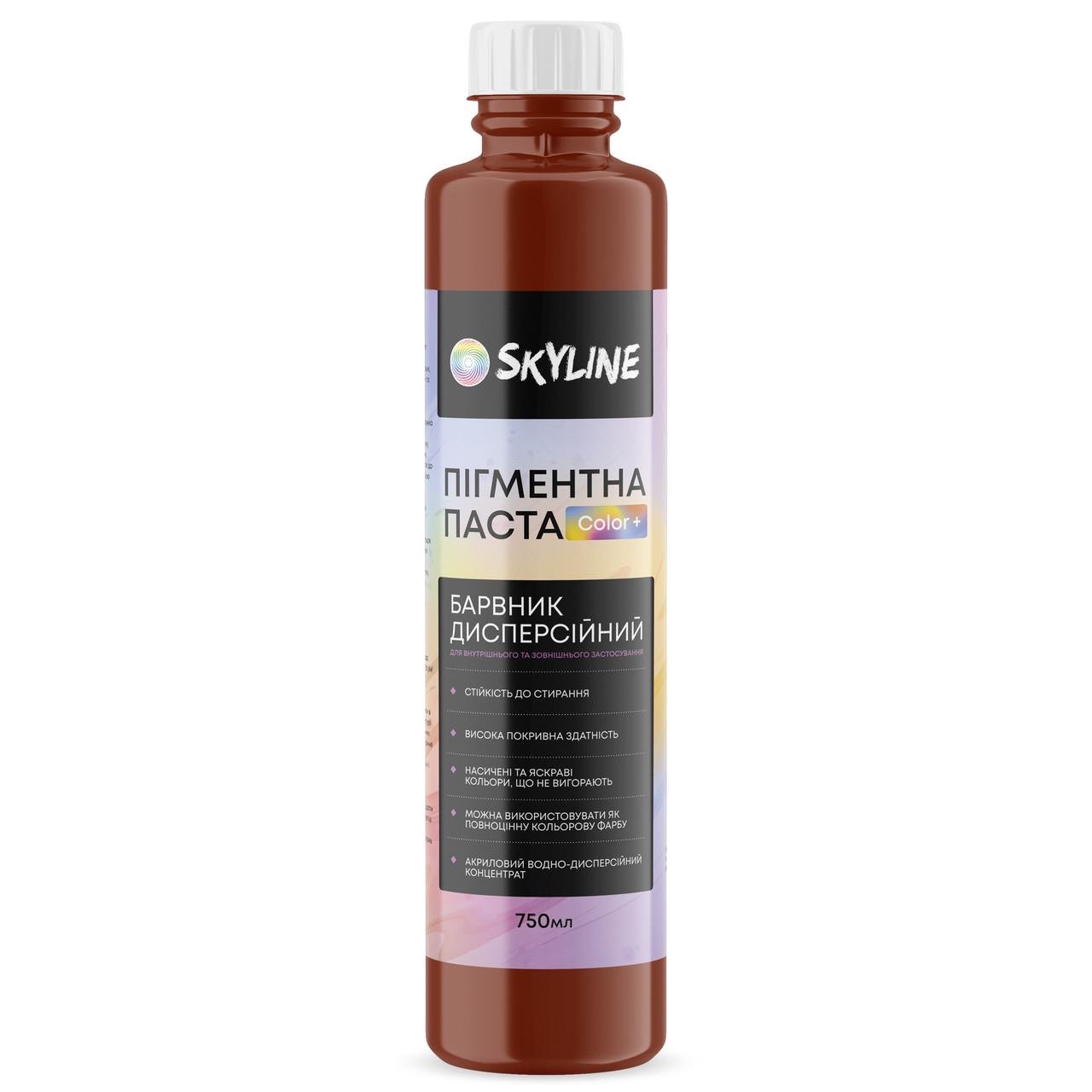 Паста пигментная Skyline Color+ для тонирования красок/эмалей/штукатурок 750 мл 12 Красно-коричневый (2853315963)