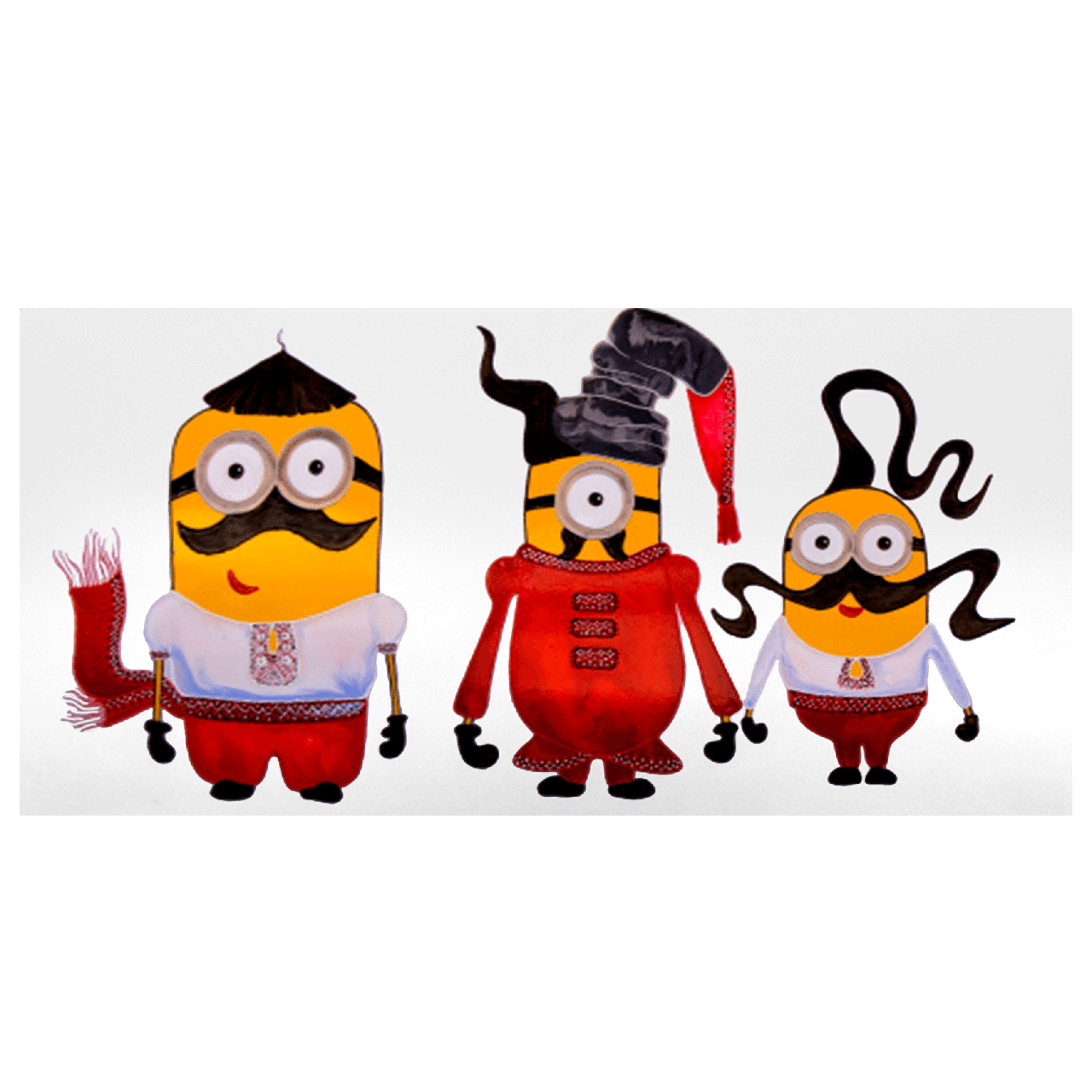 Металлокерамический обогреватель дизайнерский Uden-S-700 Казаки со шнуром до 14 м2 978х475 мм (25748069)