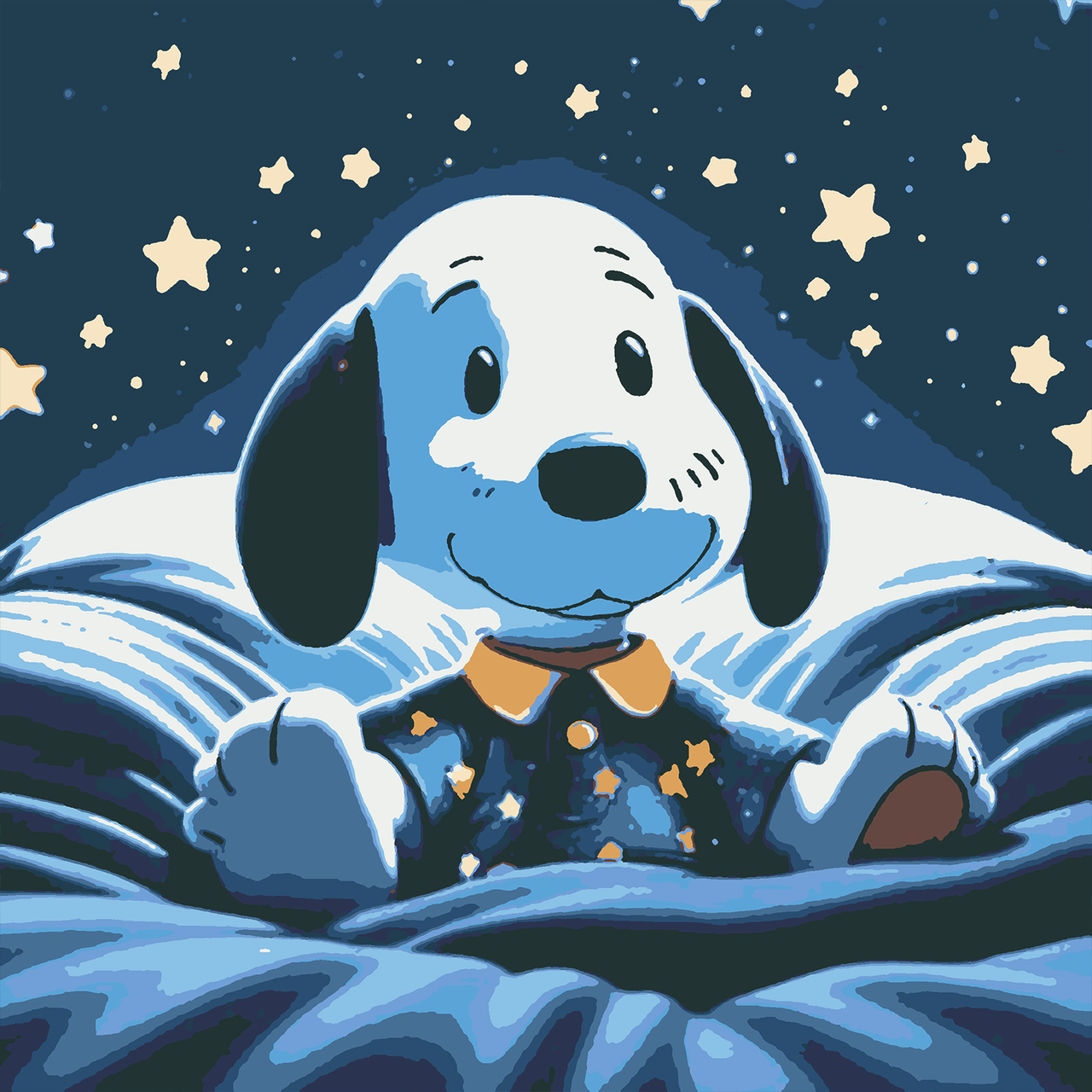 Картина со светодиодной подсветкой по номерам Riviera Blanca Готов ко сну ГР1-028 25x25 см (2609182713)