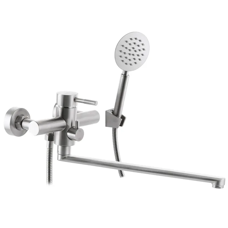 Смеситель для ванны Zerix SUS-006 Euro из нержавеющей стали SUS304 (ZX3149)