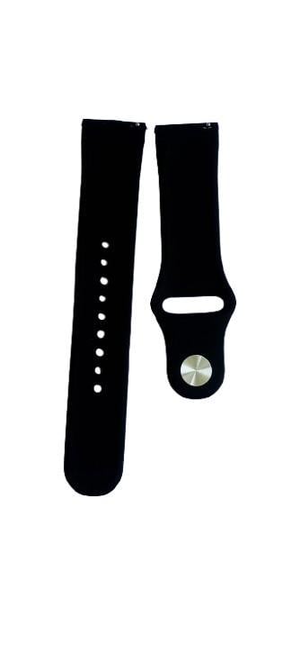 Ремешок для часов силиконовый 20х175 мм Black (3194) - фото 2