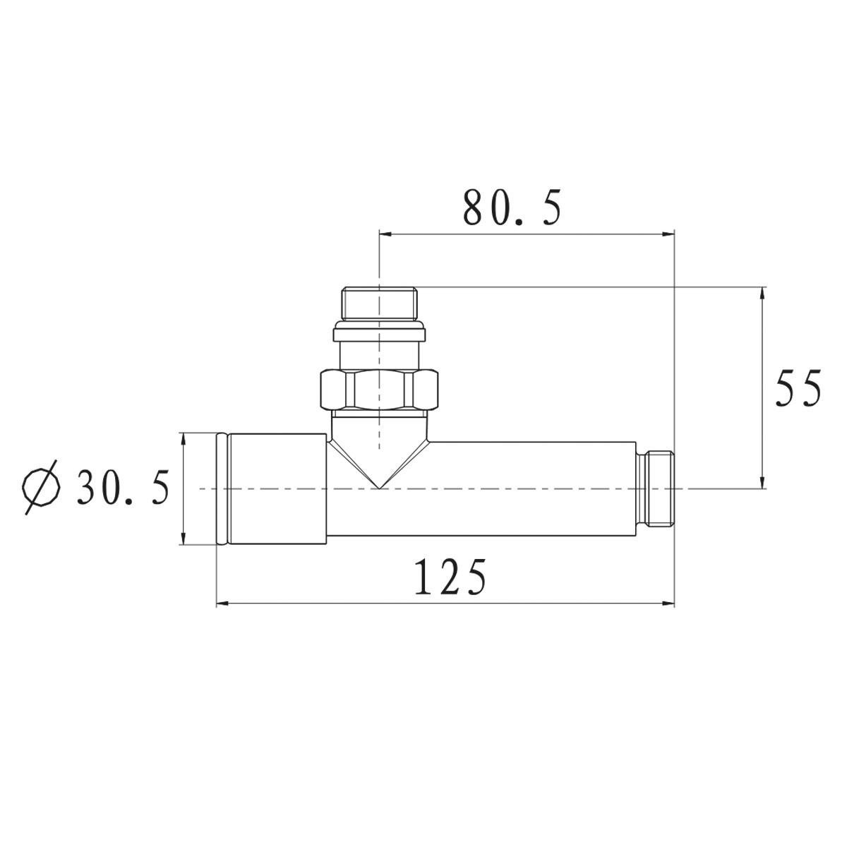 Кран угловой удлиненный для полотенцесушителя Raftec 1/2"х1/2" Chrome 2шт. (2134807561) - фото 5