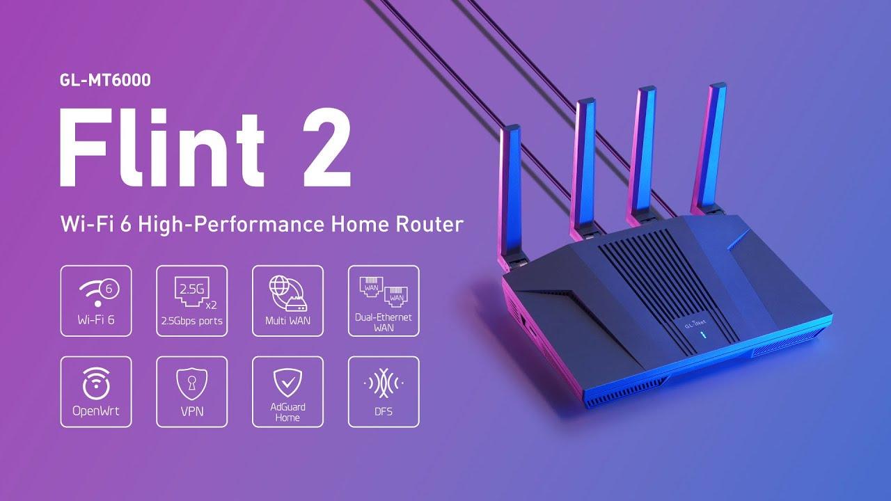 Роутер GL-iNet OpenWRT VPN Flint 2 GL-MT6000 - фото 5