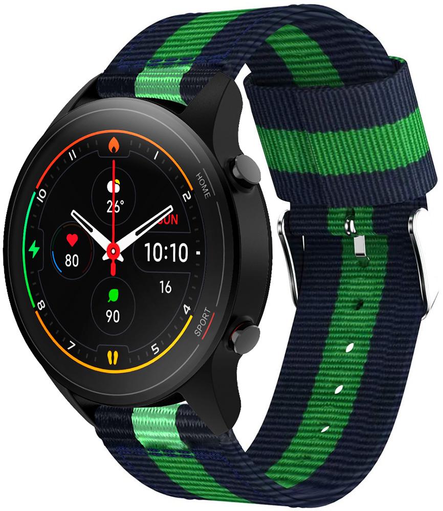 Ремешок тканевый Canvas для Xiaomi Mi Watch Blue/Green (23118)