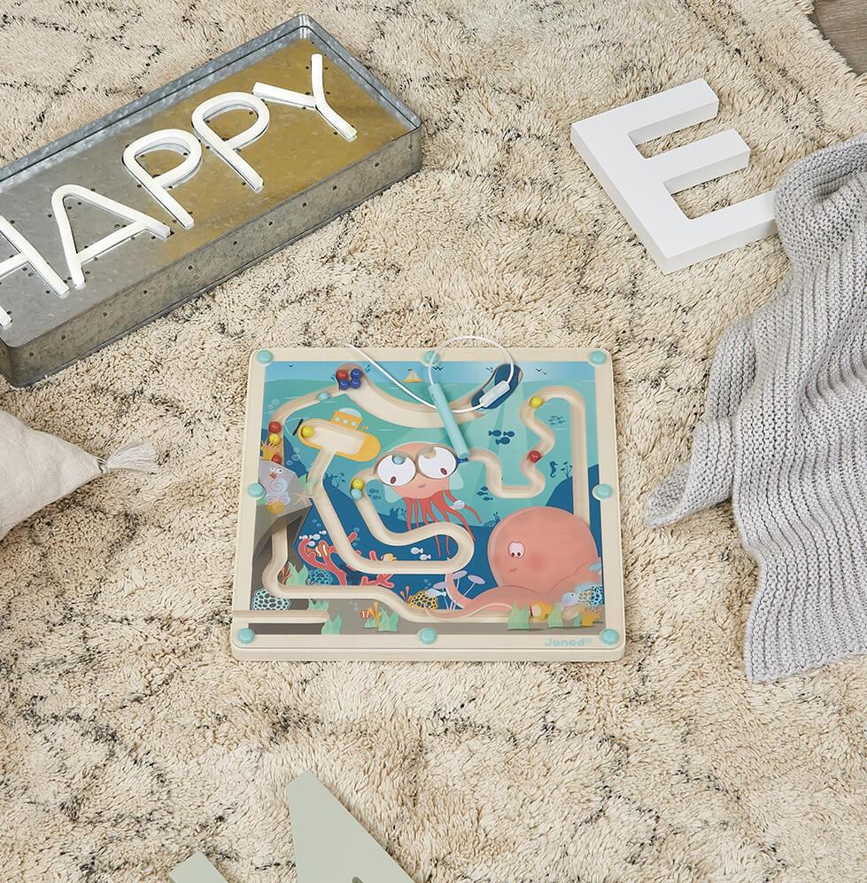 Игра магнитный лабиринт Janod Океан J05312 деревянная (29704319) - фото 9