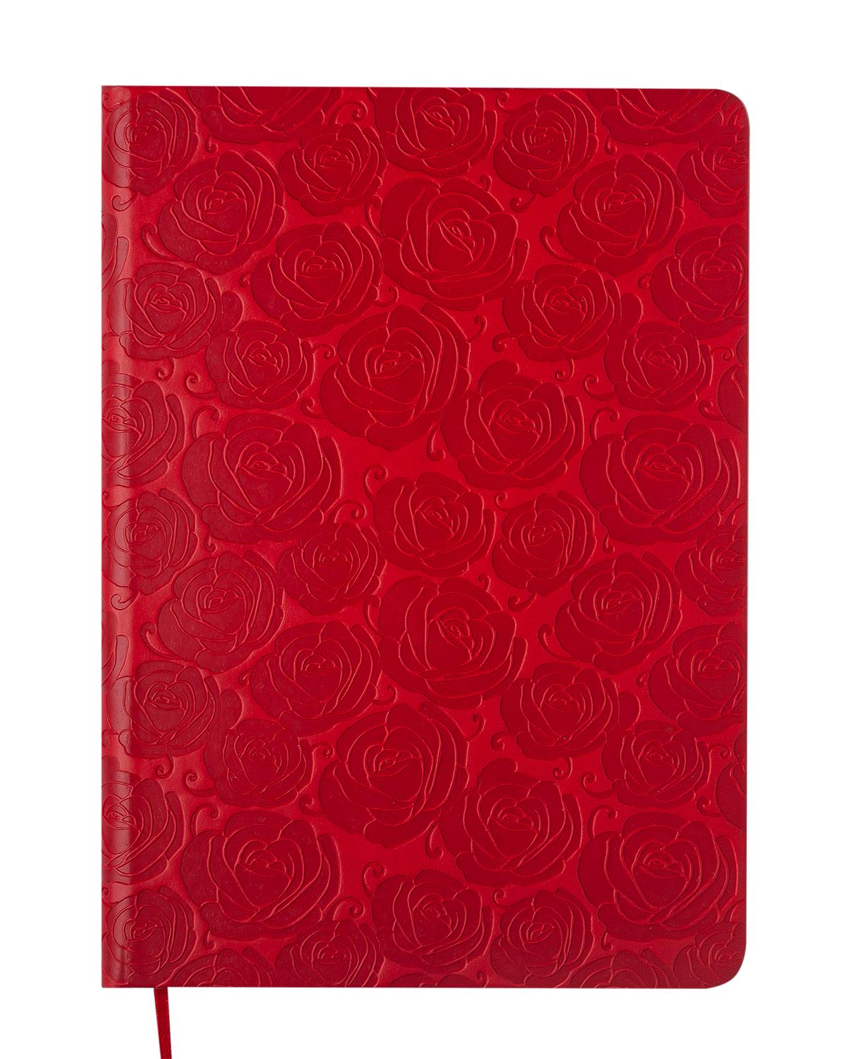 Ежедневник недатированный Buromax FLEUR A5 288 страниц Красный (BM.2053-05)