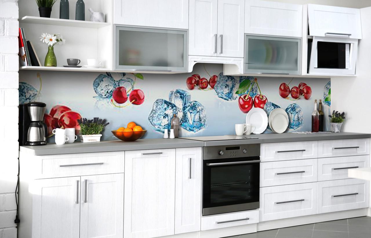 Кухонный фартук Ягоды на льду виниловый самоклеющийся 60х250 см