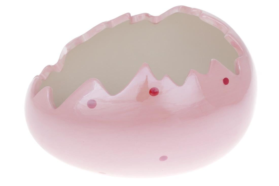 Кашпо для декоративных композиций BonaDi Яйцо 18 см Розовый перламутр (733-299)