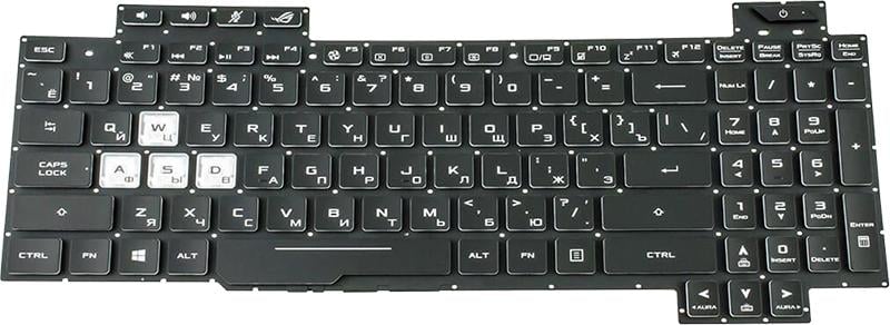 Клавиатура для ноутбука Asus G715GV подсветка клавиш (0KNR0-6618RU00)