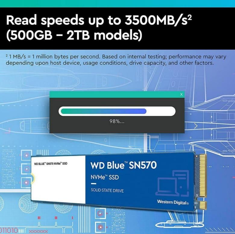 SSD накопичувач WD Blue SN570 2 TB (WDS200T3B0C) - фото 6