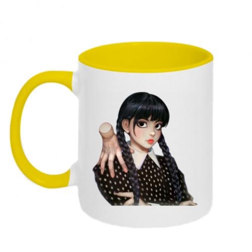 Чашка керамічна двоколірна Венздей та Річ 320 мл Біло-жовтий (12582885-34-180579) Чашка керамічна двоколірна Венздей та Річ 320 мл Біло-жовтий (12582885-34-180579)