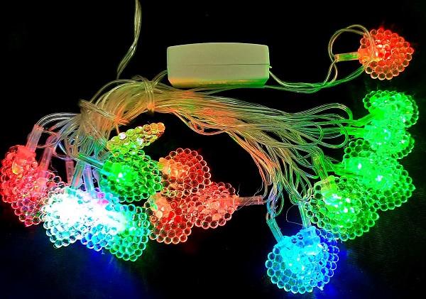 Гірлянда Листочки Parts-3 5717 20 LED прозорі фігурки Мультіколор (47647)