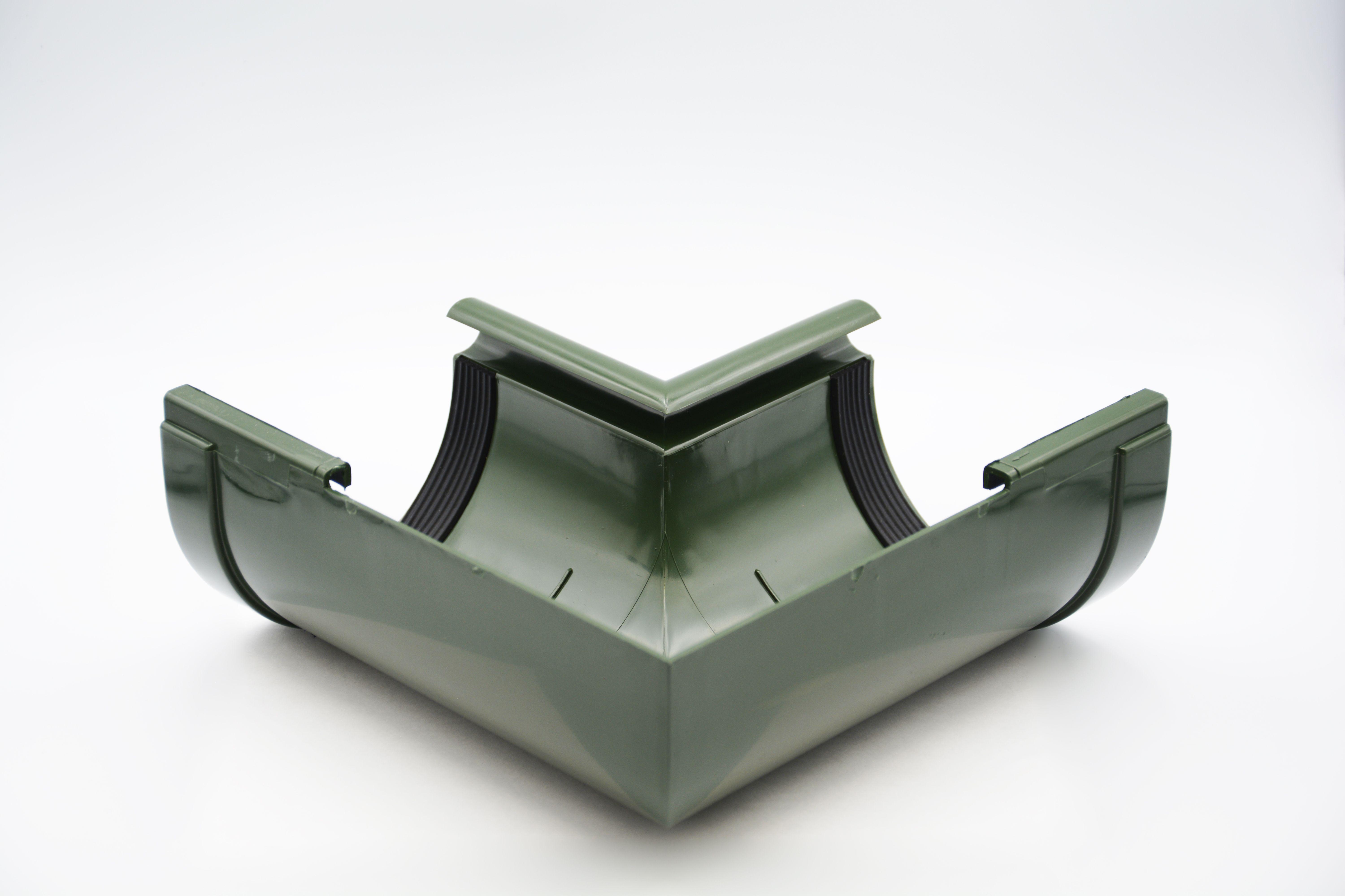 Угол желоба внутренний RAINWAY 90° D 90 мм Зеленый RAL 6009 (10.090.10.003.RW)