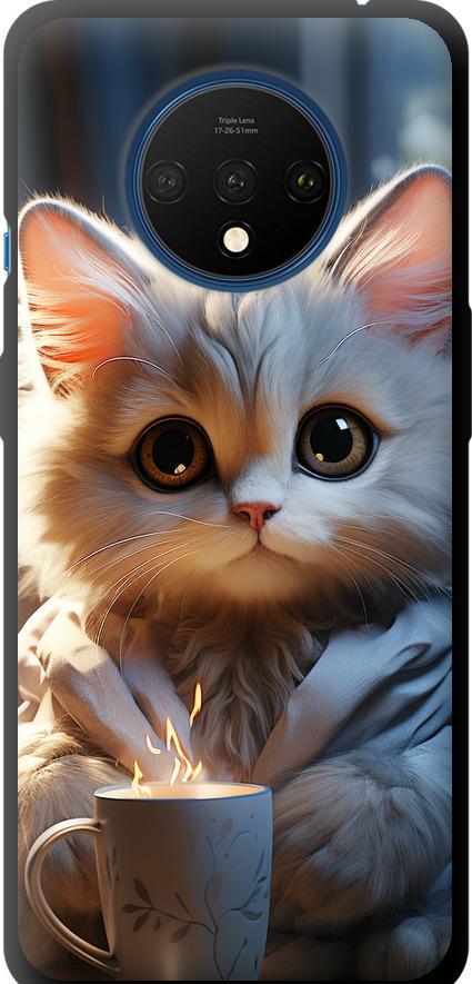 Чехол на OnePlus 7T White cat (5646b-1809-42517)