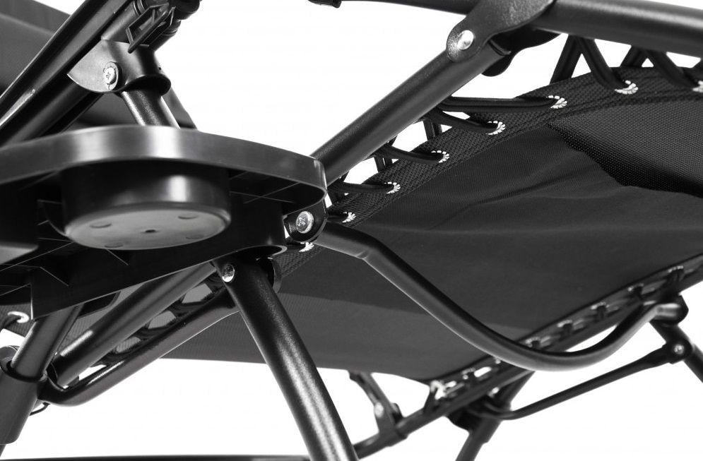 Шезлонг складной с подстаканником и подголовником кресло на 3 положения 160 см Черный - фото 8 Шезлонг складной с подстаканником и подголовником кресло на 3 положения 160 см Черный - фото 8