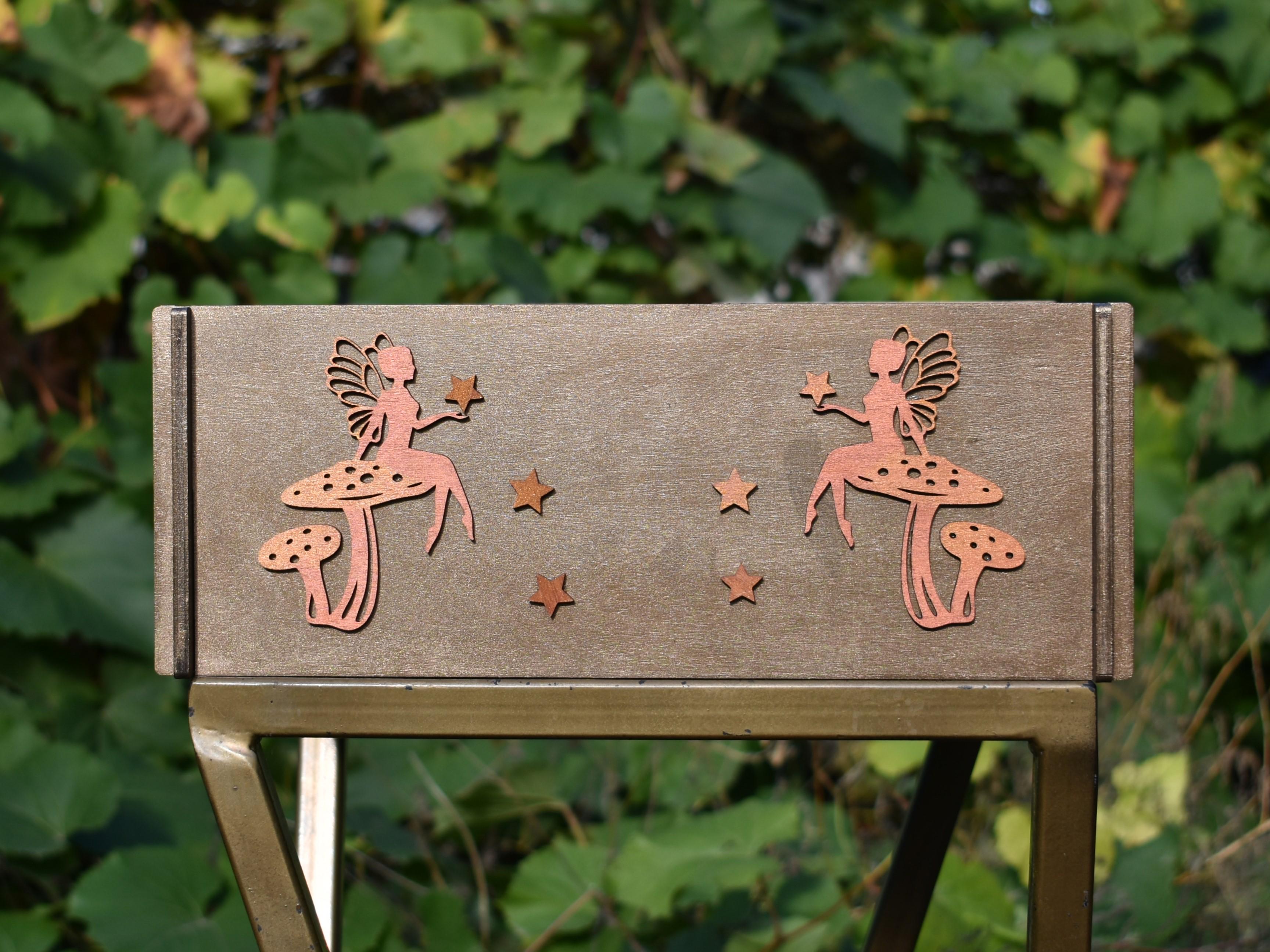 Подарочная коробка Лесная фея 3D из фанеры 20х30х12 см (21683079) - фото 8 Подарочная коробка Лесная фея 3D из фанеры 20х30х12 см (21683079) - фото 8