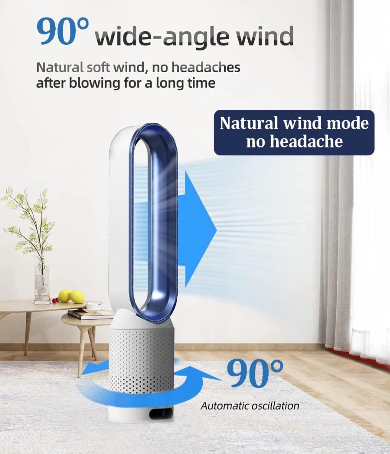 Вентилятор безлопастный FAN Bladeless T71441 40 Вт (29054574) - фото 3 Вентилятор безлопастный FAN Bladeless T71441 40 Вт (29054574) - фото 3