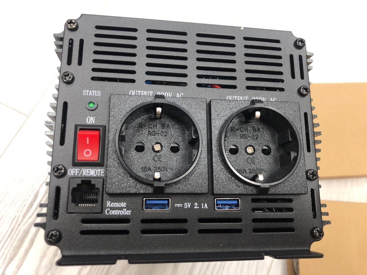 Преобразователь напряжения Edecoa Spannungswandler DPM20 две розетки 12-230 v/2000/4000W - фото 4 Преобразователь напряжения Edecoa Spannungswandler DPM20 две розетки 12-230 v/2000/4000W - фото 4